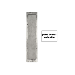 Puxador Duplo Concha de Embutir para Porta Inox Polido 25cm - 7
