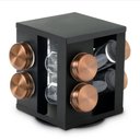 Ver imagem 1 de Porta Condimentos 8 Peças Base Giratória Inox e Bronzemimo