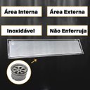 Ver imagem 3 de Ralo Linear Embralumi Oculto Invisível Piso Aço Inox 30x9cm
