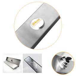Ralo Linear Embralumi Oculto Invisível Piso Aço Inox 30x9cm - 7
