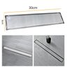 Ralo Linear Embralumi Oculto Invisível Piso Aço Inox 30x9cm - 2