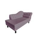 Ver imagem 4 de Recamier Decorativo Divã Amsterdã 147cm Lado Esquerdo Veludo Rosê