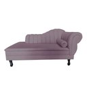 Ver imagem 3 de Recamier Decorativo Divã Amsterdã 147cm Lado Esquerdo Veludo Rosê