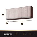 Ver imagem 7 de Armário Aéreo Multiuso 120 Cm D'w Castanho Avelã