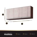 Ver imagem 4 de Armário Aéreo Multiuso 120 Cm D'w Castanho Avelã
