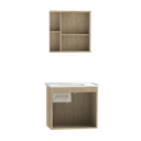 Ver imagem 4 de ​conjunto Banheiro Suspenso Santana 60cm Armário Completo Gabinete Cuba Espelheira