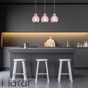 Ver imagem 4 de Luminária Pendente Madeira Nacar 18cm E27 Sala 3 Unidades:Rosa Claro