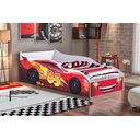Ver imagem 1 de Cama Infantil Carro com Grade Carrinho 155x70 Vermelho