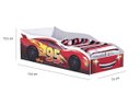 Ver imagem 3 de Cama Infantil Carro com Grade Carrinho 155x70 Vermelho
