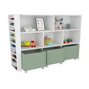 Ver imagem 1 de Organizador Infantil Natanael Baús Porta Carrinho MDF Verde Woodcore