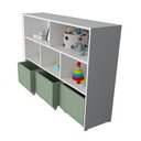 Ver imagem 2 de Organizador Infantil Natanael Baús Porta Carrinho MDF Verde Woodcore