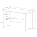 Ver imagem 3 de ESCRIVANINHA MESA DE COMPUTADOR 1.20m PARISE 2 GAVETAS TAMPO 18MM COR FREIJÓ RÚSTICO