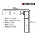 Ver imagem 3 de Guarda Roupa Solteiro Modulado 4 Portas 9 Gavetas 100% MDF Orion