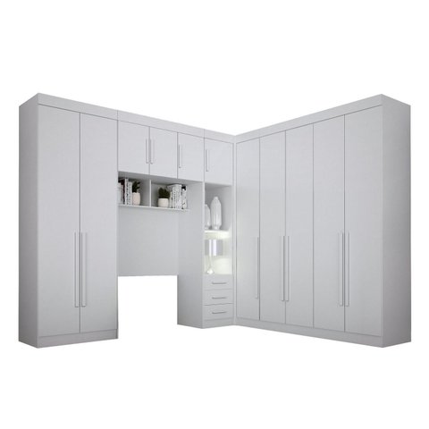 Guarda Roupa Solteiro Modulado 4 Portas 9 Gavetas 100% MDF Orion