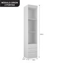 Ver imagem 7 de Guarda Roupa Solteiro Modulado 4 Portas 9 Gavetas 100% MDF Orion