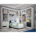 Ver imagem 4 de Guarda Roupa Solteiro Modulado 4 Portas 9 Gavetas 100% MDF Orion