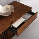 Ver imagem 6 de Rack Ripado para Sala Tv 75 Polegadas Minimalista 2 Gavetas Madeira Castanho Adamo Idimex