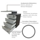 Ver imagem 7 de Escrivaninha para Escritório e Home Office com 4 Gavetas