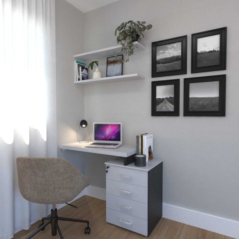 Escrivaninha para Escritório e Home Office com 4 Gavetas