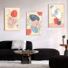 Kit com 3 Quadros Arte Abstrata em Lona 40x60cm - 1
