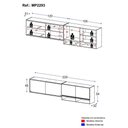 Ver imagem 4 de Kit Armário Cozinha Aéreo 105cm e Aéreo 120cm com Portas de Vidro Multimóveis Mp2293