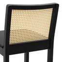 Ver mais imagens de Banqueta Média Pérola Madeira Maciça com Telinha c/ 62cm Altura - Preto Assento Estofado Corano Pret