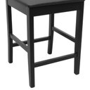Ver imagem 7 de Banqueta Média Pérola Madeira Maciça com Telinha c/ 62cm Altura - Preto Assento Estofado Corano Pret