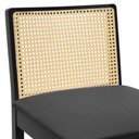 Ver imagem 6 de Banqueta Média Pérola Madeira Maciça com Telinha c/ 62cm Altura - Preto Assento Estofado Corano Pret