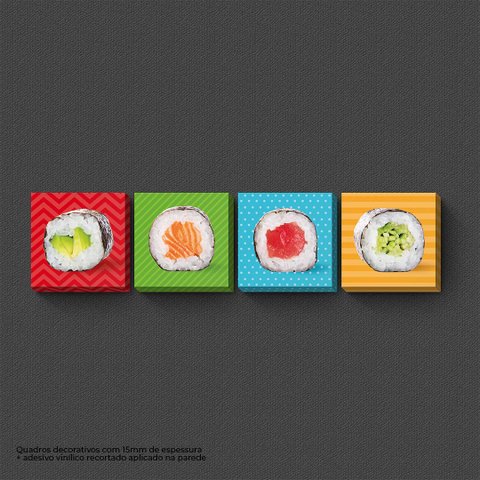 Sushi Roll - Módulo Decorativo com 4 Peças