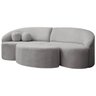 Sofá Orgânico Palermo 4 Lugares 210cm + Puff Bouclê - Sofa Store:bouclê Cinza - 3