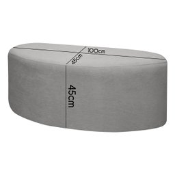 Sofá Orgânico Palermo 4 Lugares 210cm + Puff Bouclê - Sofa Store:bouclê Cinza - 6