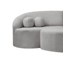Ver imagem 4 de Sofá Orgânico Palermo 4 Lugares 210cm + Puff Bouclê - Sofa Store:bouclê Cinza