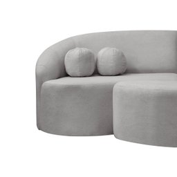 Sofá Orgânico Palermo 4 Lugares 210cm + Puff Bouclê - Sofa Store:bouclê Cinza - 4