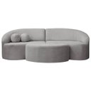 Ver imagem 1 de Sofá Orgânico Palermo 4 Lugares 210cm + Puff Bouclê - Sofa Store:bouclê Cinza