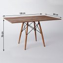 Ver imagem 3 de Mesa de Jantar e Sala Eiffel Wood Tampo Retangular de Madeira Amêndoa 120cm
