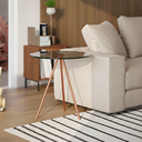 Ver imagem 1 de Mesa Lateral Gabriela Cobre Tampo de Vidro