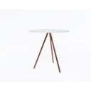 Ver imagem 2 de Mesa Lateral Gabriela Cobre Tampo Branco