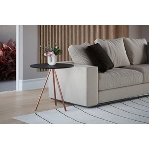 Mesa Lateral Gabriela Cobre Tampo Preto