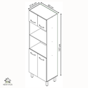 Ver imagem 4 de Torre Quente Paneleiro para Cozinha Mara 4 Portas Multiuso - Branco