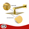 Chuveiro Ducha Teto Inox Dourado Slim 20x20 Luxo Quadrado Suporte Piscina Area Externa Banho - 10