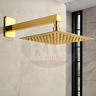Chuveiro Ducha Teto Inox Dourado Slim 20x20 Luxo Quadrado Suporte Piscina Area Externa Banho - 5
