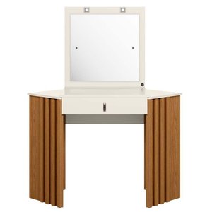 Penteadeira de Canto Glitter Cinamomo Off White Móveis Albatroz