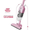 Ver imagem 2 de Aspirador de Pó Rosa Vertical Britânia 2 em 1 1400w Base30 110v