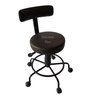 Cadeira Mocho Podologo com Regulagem de Altura Estrela de Ferro Apoio de Pé com Rodízio Corano Preto - 2