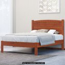 Ver imagem 2 de Cama Casal 140cm Pé Madeira Maciça Renzo Imbuia F07 - Mpozenato