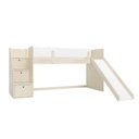 Ver imagem 2 de Cama Elevada com Escada Lateral e Escorregador Artsy Casatema MadeiraOriginals Natural/Branco