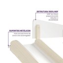 Ver imagem 7 de Cama Elevada com Escada Lateral e Escorregador Artsy Casatema MadeiraOriginals Natural/Branco