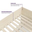 Ver imagem 6 de Cama Elevada com Escada Lateral e Escorregador Artsy Casatema MadeiraOriginals Natural/Branco