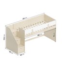 Ver mais imagens de Cama Elevada com Escada Lateral e Escorregador Artsy Casatema MadeiraOriginals Natural/Branco