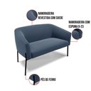 Ver imagem 4 de Sofá 2 Lugares Namoradeira Pé de Ferro Preto Stella Suede D03 - D’Rossi